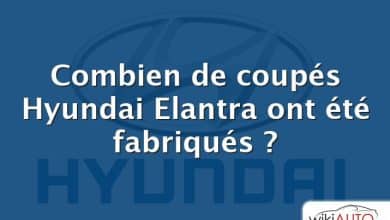 Combien de coupés Hyundai Elantra ont été fabriqués ?